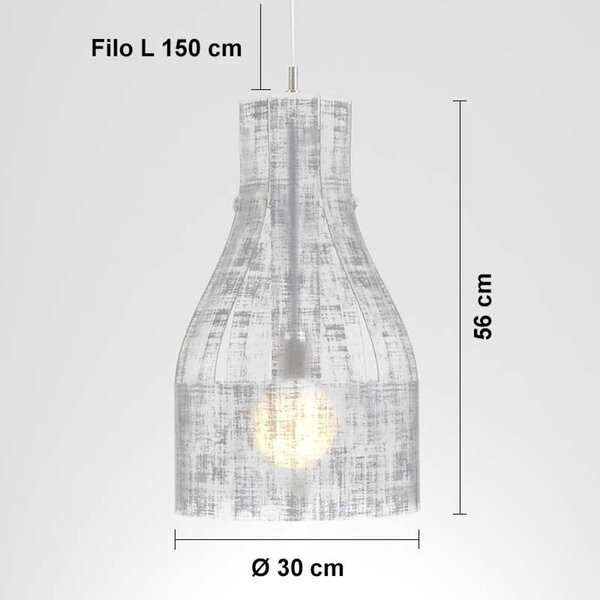 Lampadario a sospensione ATELIER �30xh56 cm luce Atelier paralume in policarbonato antiriflesso ROSSO