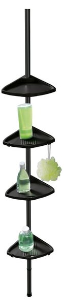 Mensola da bagno telescopica/ad angolo nera in plastica Compact – Wenko