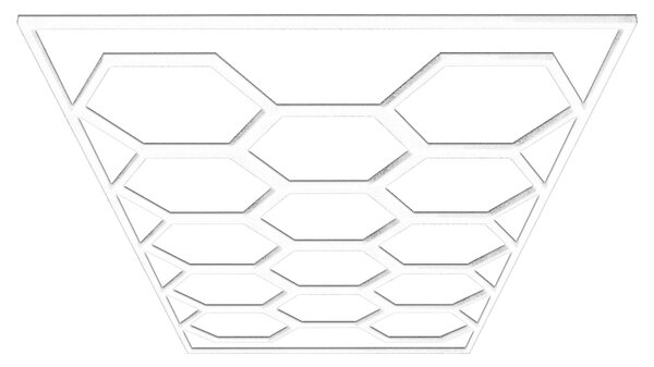 Luce per garage a LED esagonale, 68970LM 6500K Illuminazione a LED esagonale per garage, copertura in PVC 14 Griglia, LP005/non dimmerabile, cornice in PVC