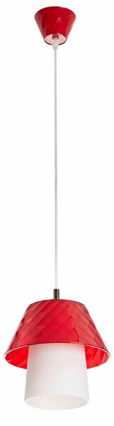 Sospensione realizzata in materiale acrilico TRILLY 1 Luce �20xh 25 cm Rosso