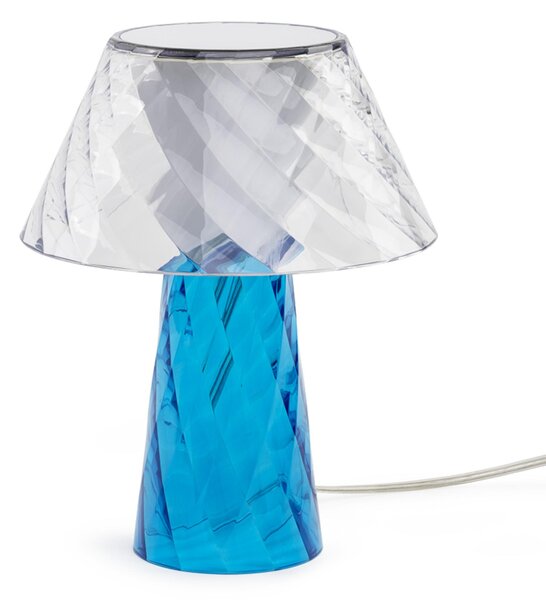Lampada da Tavolo Abat-Jour in Metacrilato TATA 20x20x25h cm IP 20 Attacco G9 1xMAX 5 W Dotate di filo elettrico colore Azzurro