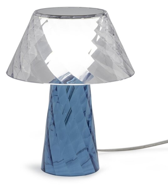 Lampada da Tavolo Abat-Jour in Metacrilato TATA 20x20x25h cm IP 20 Attacco G9 1xMAX 5 W Dotate di filo elettrico colore Azzurro