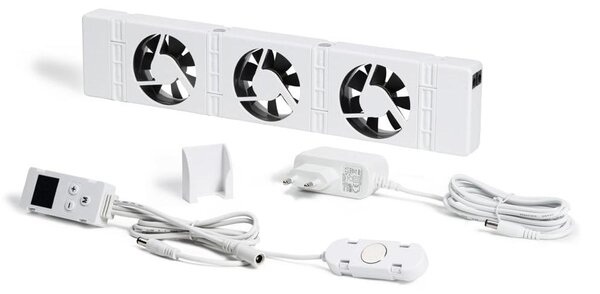 Ventilatore radiatore Mono Set, 1 pezzo, estremamente silenzioso, per pompe di calore