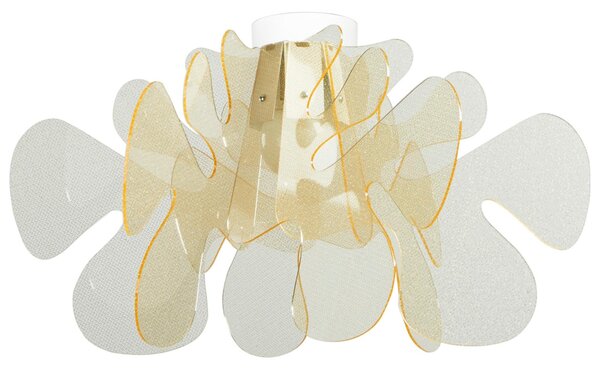 Plafoniera da soffitto in metacrilato ARALIA �53xh23 cm Medio, E27 Lampadine1 x 42 W max - E27 HGS colore texture gold