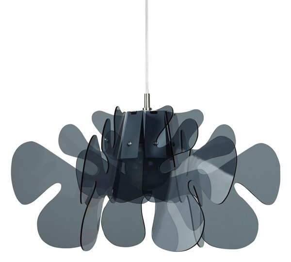 Lampada a Sospensione 55x55h32 cm Aralia in metacrilato Versione Piccola Peso 2.4 kg 30W Grigio Fum�