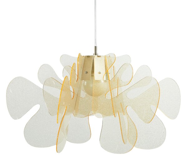 Lampada a Sospensione 55x55h32 cm Aralia in metacrilato Versione Piccola Peso 2.4 kg 30W Textur Gold