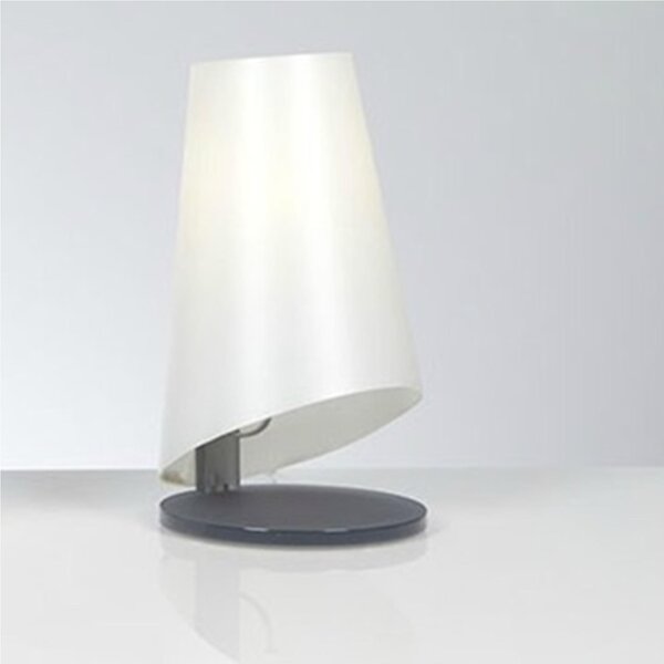 Lumetto con paralume conico ZULLY � 18xh32 cm colore grigio