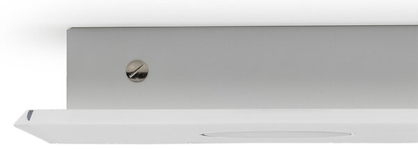 Plafoniera da soffitto Quadrata in Cristallo acrilico 4 Luci 122x22xh10 cm IP 20 - Attacco GX 53-1 bicolore bianco trasparente