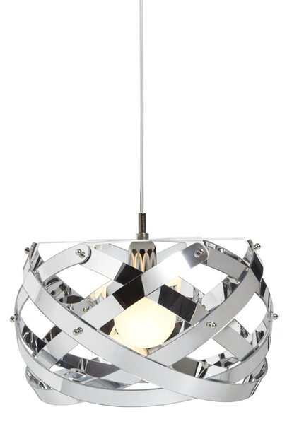 Lampadario a sospensione NUCLEA Medio �53xh30cm Supporto in Metallo Paralume in metacrilato Cromo