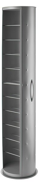 Scarpiera pop girevole Grigio Metallizzato 40x40xh173 cm in polipropilene 20 paia EMPORIUM Portata Max 4 Kg per ripiano