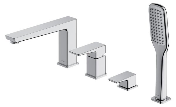 Omnires PARMA PM7432CR Rubinetto per vasca a 4 fori, cromato