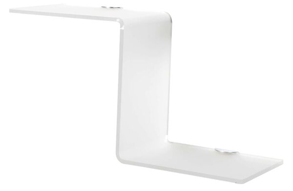 Mensola in metacrilato satinato SNELLA 40x20 cm con supporti per fissaggio in metallo cromato mensola modulabile