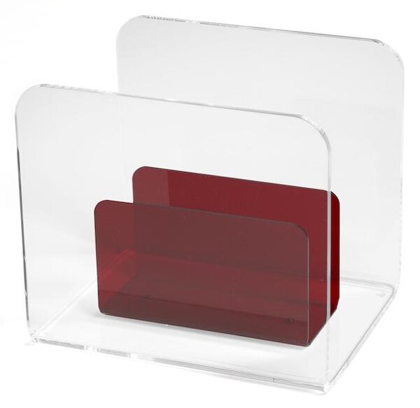 Portariviste ALLO 27x21xh24 In Metacrilato Rosso