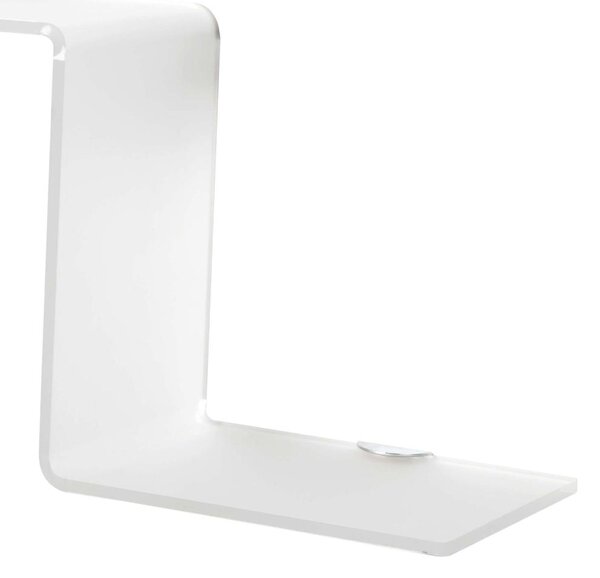 Mensola in metacrilato satinato SNELLA 40x20 cm con supporti per fissaggio in metallo cromato mensola modulabile