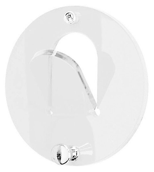 Appendiabiti in metacrilato circolare con gancio in metallo OBLO �12 cm corredato da stop per il fissaggio Colore Trasparente