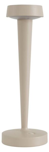 Lucande Portacandele a batteria LED Lea, vaso, beige, 28 cm