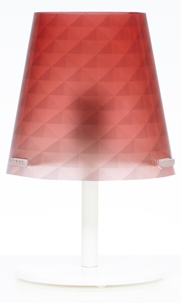 Lampada da tavolo Media BOEMIA � 18xh25 cm con paralume conico in policarbonato rosso