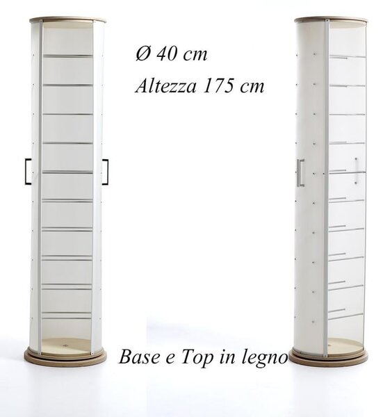Scarpiera Pop Wood in Polipropilente Base e Top in legno h 173, prodotto spedito montato