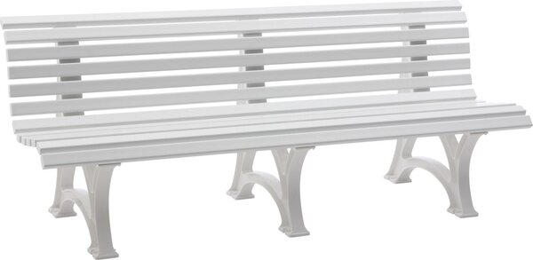 Panchina da giardino in plastica BORKUM 200 cm di BLOME, bianco