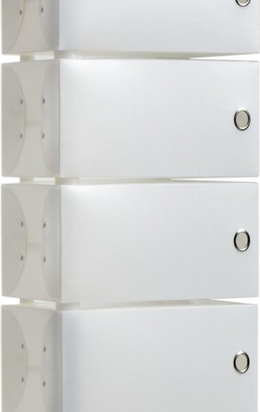 Scarpiera Fluida White 10 Cassetti 41x25.5h168 in polipropilente bianco Perla