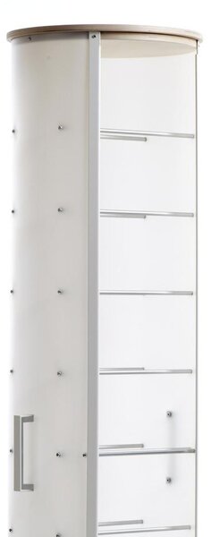Scarpiera Pop Wood in Polipropilente Base e Top in legno h 173, prodotto spedito montato