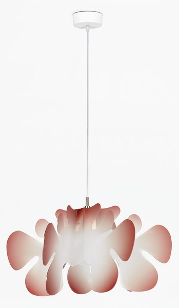 Lampada a Sospensione 55x55h32 cm Aralia in metacrilato Versione Piccola Peso 2.4 kg -30W nuance rosso