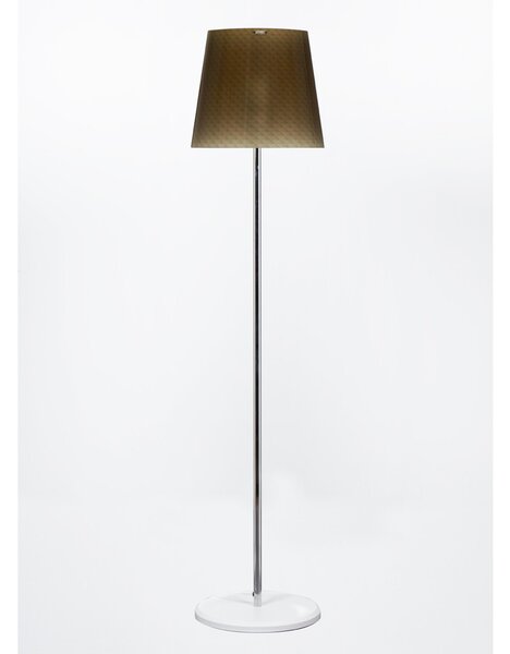 Lampada da Terra BOEMIA �42xh183 cm con paralume conico in policarbonato decoro diamantato verde