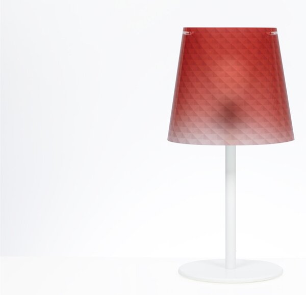 Lampada da tavolo Alta BOEMIA � 30xh58 cm con paralume conico in policarbonato rosso