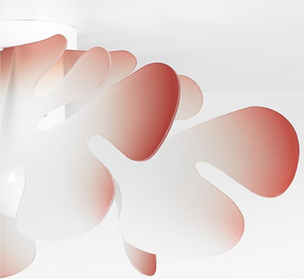 Plafoniera da soffitto in metacrilato ARALIA �53xh23 cm Medio, Rosso Nuance