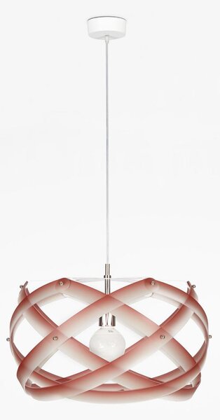 Lampadario a sospensione NUCLEA Medio �53xh30cm Supporto in Metallo Paralume in metacrilato Nuance Rosso