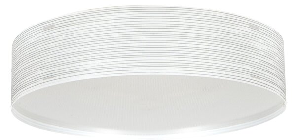 Plafoniera con paralume cilindrico in polipropilene RIGATONE �45xh14,4 cm con paralume conico bianco perla