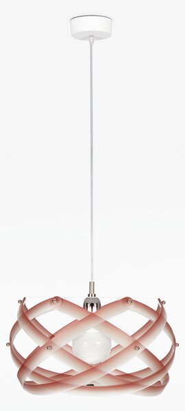 Lampadario a sospensione NUCLEA Piccolo �40 x h24cm Supporto in Metallo Paralume in metacrilato Rosso Nuance
