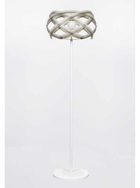 Lampada da Terra diametro 53xh157 cm con paralume in metacrilato Nuclea colore grigio