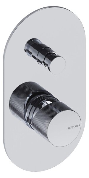 SANYCCES LOOP K Miscelatore doccia a 2 vie da incasso con corpo da incasso, cromato