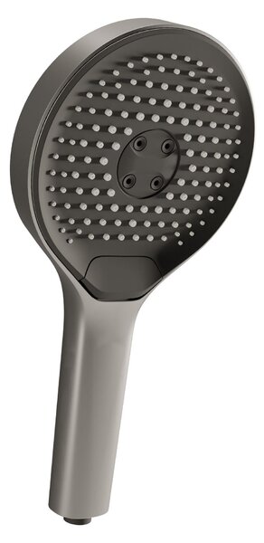 Collezione SCHÖNER WOHNEN Doccetta GLAIA, effetto acciaio inox, soffione doccia rotondo a risparmio idrico, doccetta con 3 tipi di getto