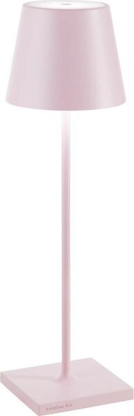 Lampada a led da tavolo Poldina Pro Rosa ricaricabile e dimmerabile con batteria fino a 12 ore. Da uso esterno IP65