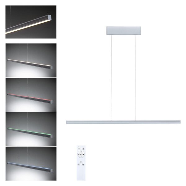 Paulmann Lampada a sospensione LED Lesko con RGBW e Tunable White argento opaco