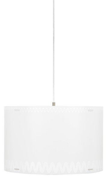 Lampada a sospensione RICCIONE �45xh29 cm 2x70 W Max da soffitto in polimetilmetacrilato e polipropilene opalino texture bianco