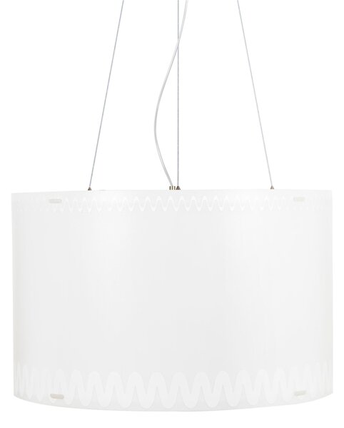 Lampada a sospensione RICCIONE �60xh37,5 cm 3x70 W Max da soffitto in polimetilmetacrilato e polipropilene opalino texture bianco