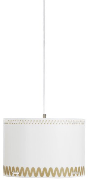 Lampada a sospensione RICCIONE �30xh19,6 cm 1x70 W Max da soffitto in polimetilmetacrilato e polipropilene opalino texture oro