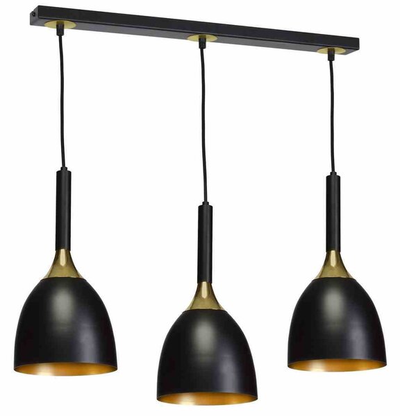Clark Nero/Oro luce a sospensione 3Xe27 luce a soffitto lampada a soffitto luce a sospensione