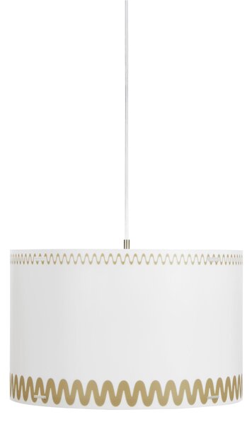 Lampada a sospensione RICCIONE �45xh29 cm 2x70 W Max da soffitto in polimetilmetacrilato e polipropilene opalino texture oro