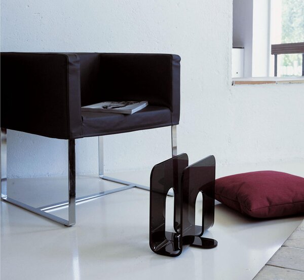 Portariviste FLAP Emporium 300x20xh30 cm -1,76 kg in metacrialto trasparente colore nero