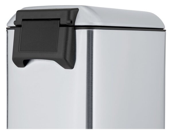 Cestino per la spazzatura color argento opaco in acciaio inox con pedale 12 l Design – Wenko