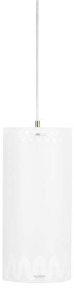 Sospensione da soffitto RICCIONE �17xh38 cm polimetilmetacrilato e polipropilene opalino materiale plastico riciclabile texture bianco