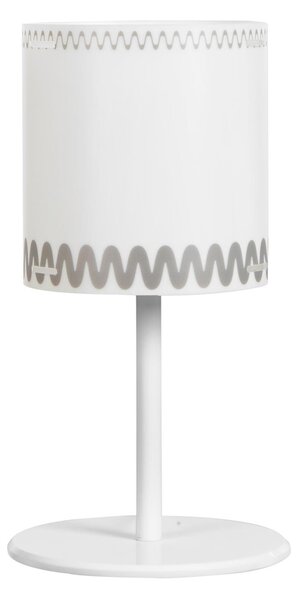 Lumetto da tavolo Abat Jour RICCIONE in polipropilene e Materiali riciclabili 20xh35 cm -E14 Socket Bulbs 1x30W Max E14 FBT colore texure ARGENTO