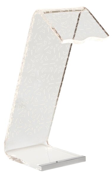 Lampada da Tavolo in polimetalcrilato corpo illuminante a LED 12x20x35 h cm -led 2 W - 24 volt incisioni fantasia
