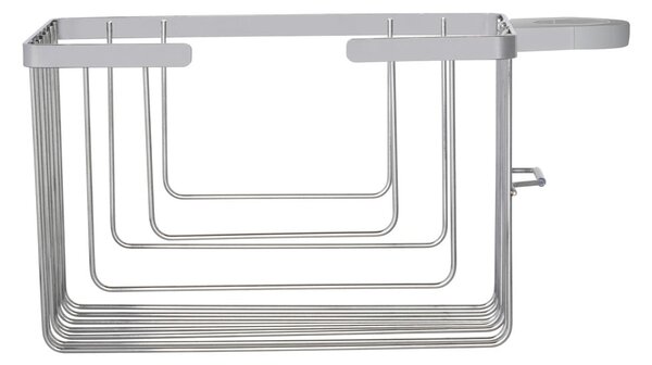 Mensola da bagno senza foratura color argento lucido in acciaio inox Valognes – Wenko