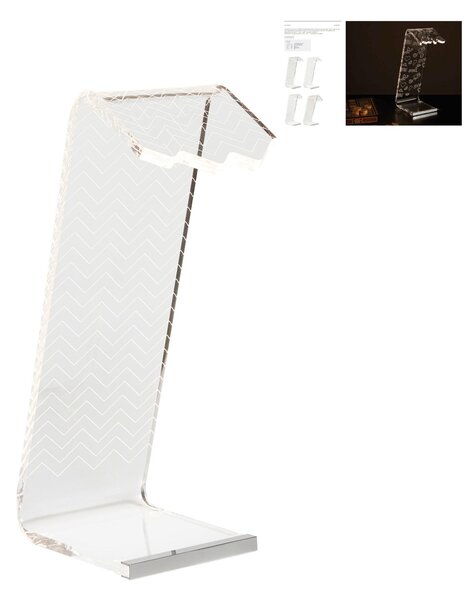 Lampada da Tavolo in polimetalcrilato corpo illuminante a LED 12x20x35 h cm -led 2 W - 24 volt incisioni Piramidi