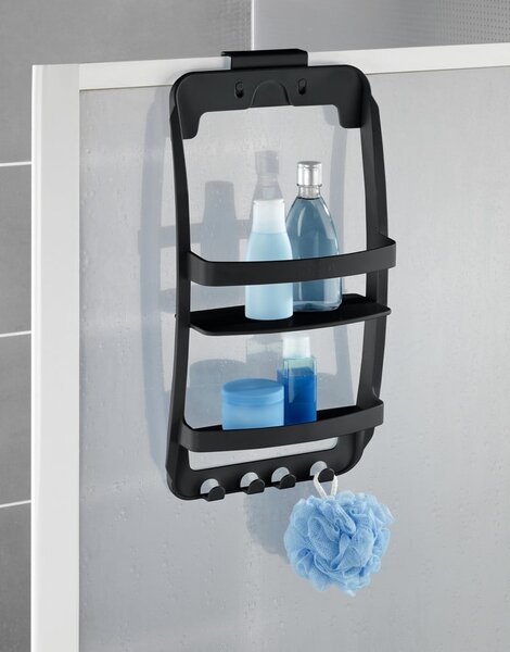 Mensola da bagno da appendere/senza foratura nera in plastica Universal – Wenko